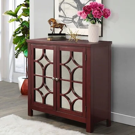 Transitional Accent Chest with 2 Shelves